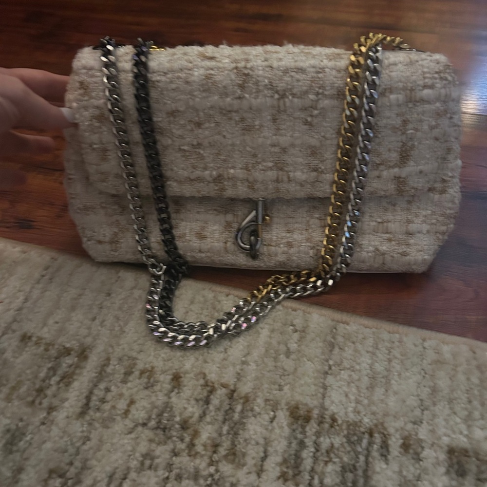 Rebecca Minkoff Edie Tweed Women’s Bag with Chain Straps